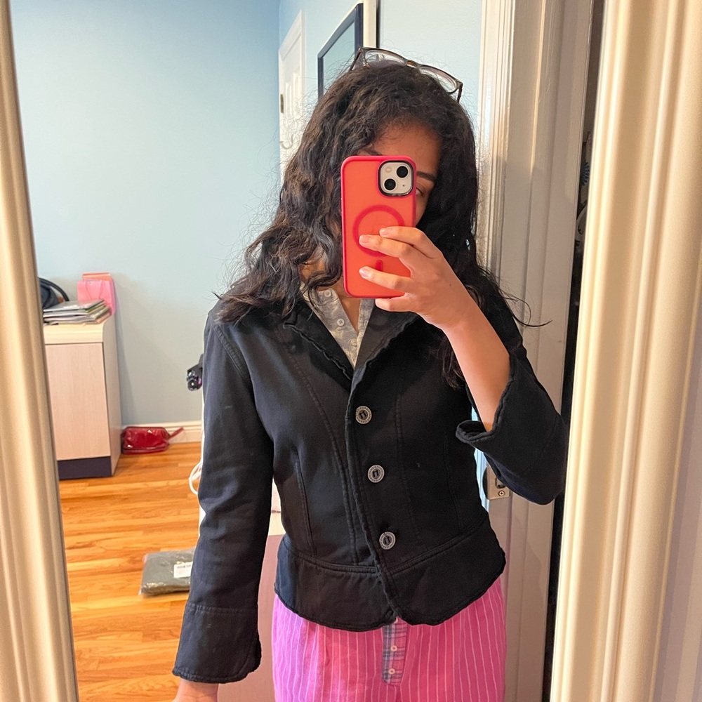 Hard Tail Vintage Black Blazer (Fleece Lined)